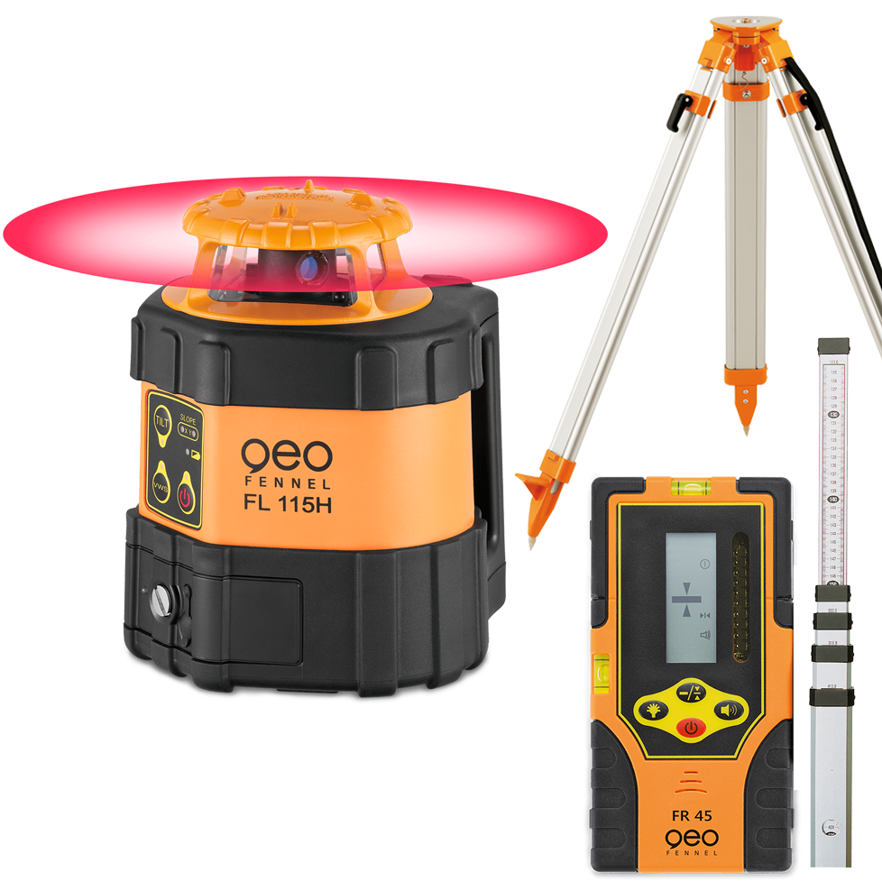 Geo-Fennel FL 115H automata önbeálló forgólézer készlet + FR 45 vevőegység termék fő termékképe