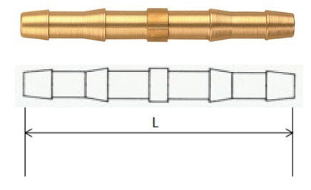 (SV6M) 6 mm csatlakozású kettős tömlővég, hosszú termék fő termékképe