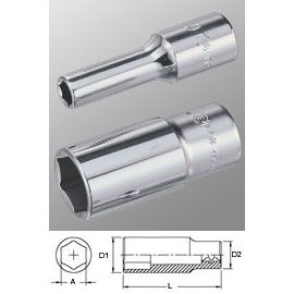 Genius Tools 427830 1/2"-os 6 lapú dugókulcs fej, hosszított kivitel, 30 mm termék fő termékképe