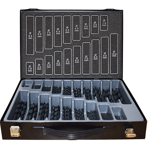 Abraboro HSS-R 170 részes fémfúró készlet, műanyag táskában (koffer) termék fő termékképe