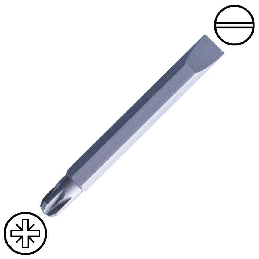 KENNEDY 7/32" hornyos x No.1 pozidriv kétvégű csavarhúzó bit 1/4" hatszög befogással, 60 mm termék fő termékképe