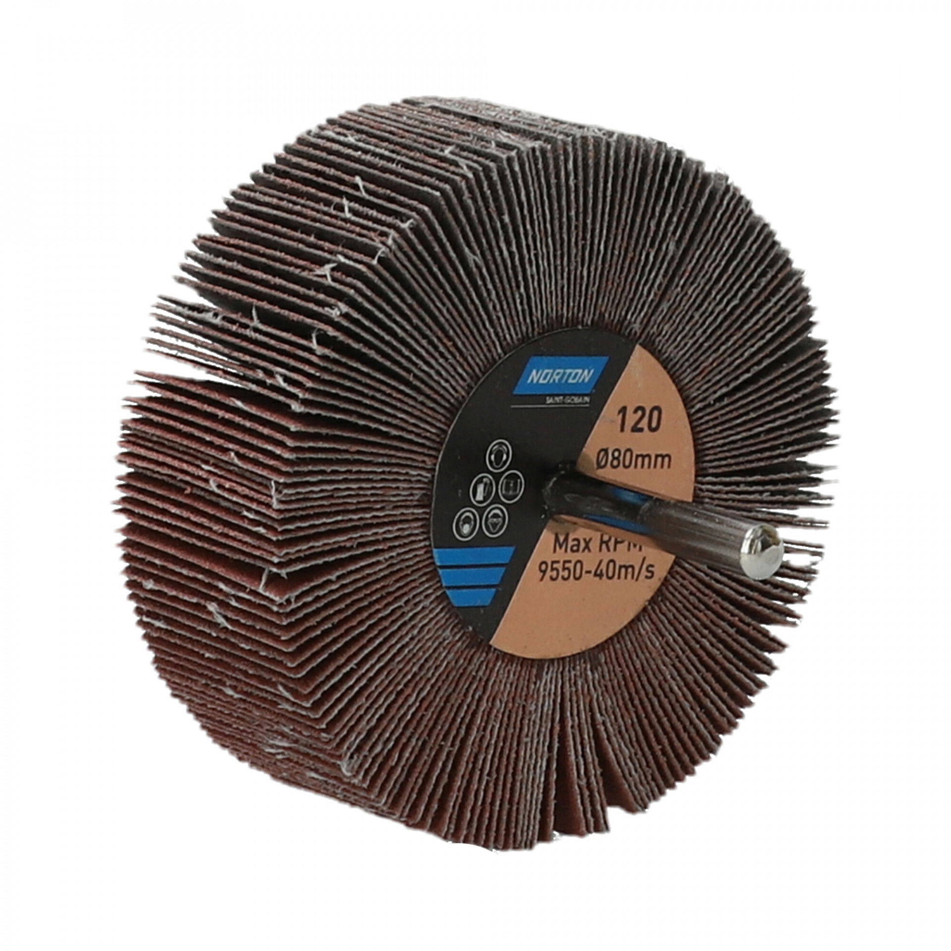 Norton Metal R207Plus csapos lamellás csiszolókorong Ø80x30x6mm P120, 10 db/csomag termék fő termékképe