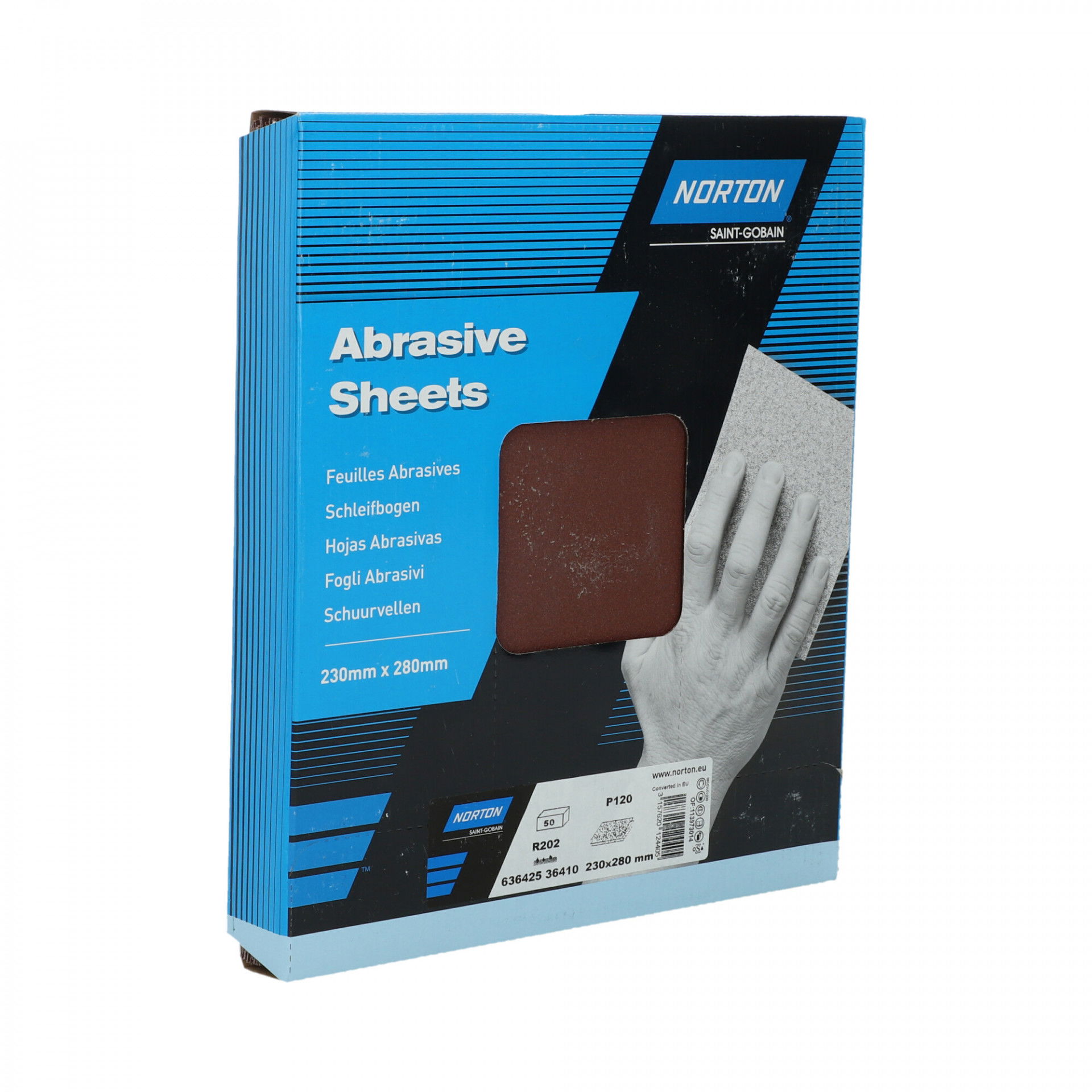 Norton R202 flexibilis csiszolóvászon 230x280mm P120, 50 db/csomag termék fő termékképe