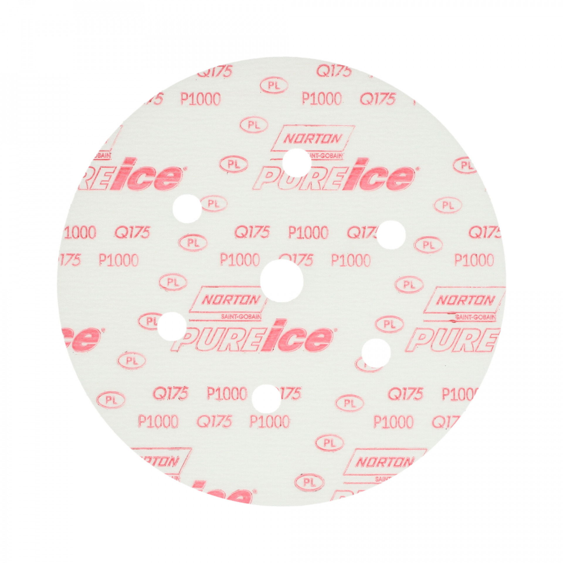 Norton Pure Ice Film Q175 csiszolókorong Ø150mm 6+1 Lyukas P1000, 50 db/csomag termék fő termékképe