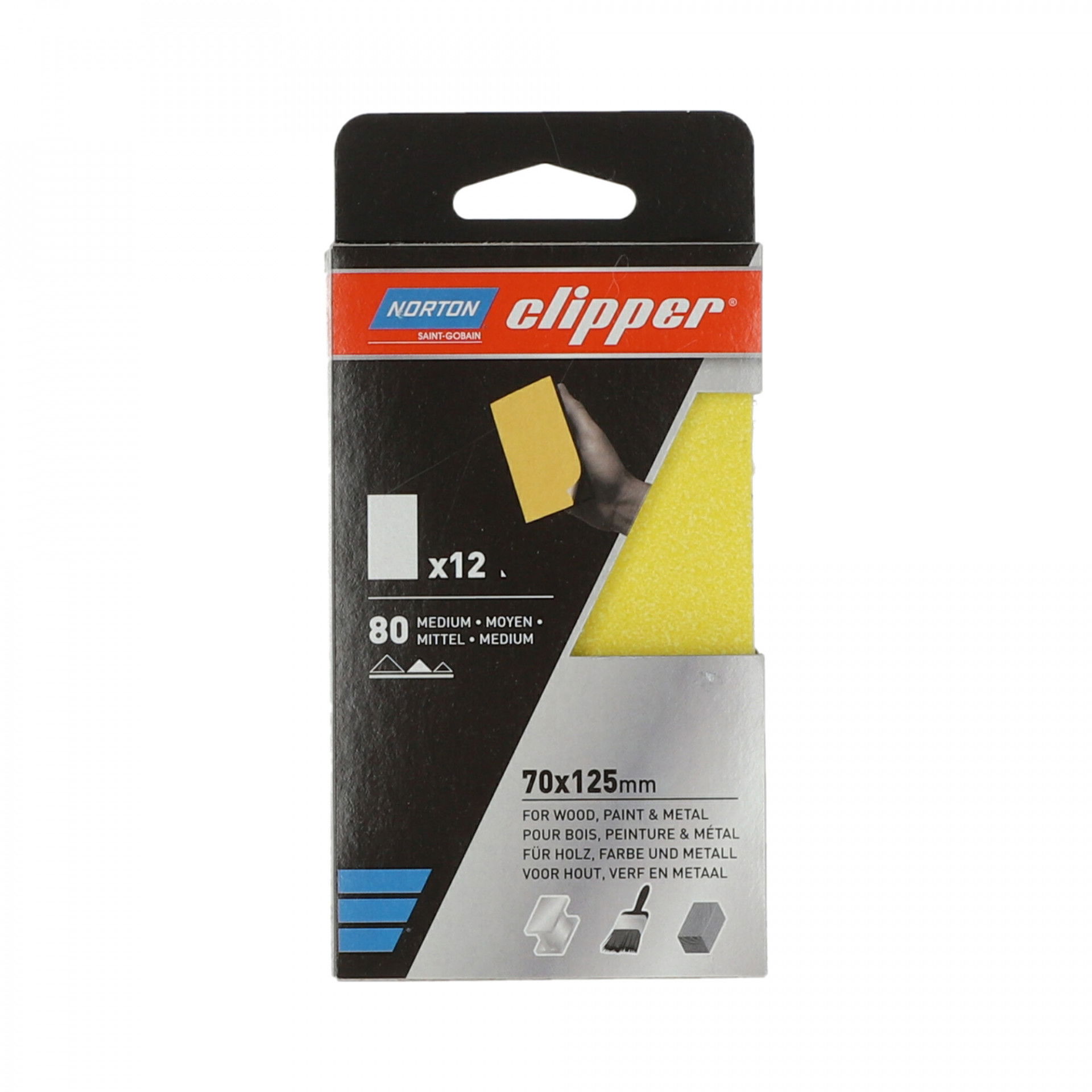 Norton Clipper G131F csiszolóív 70x125mm P40, 5 db/csomag termék fő termékképe