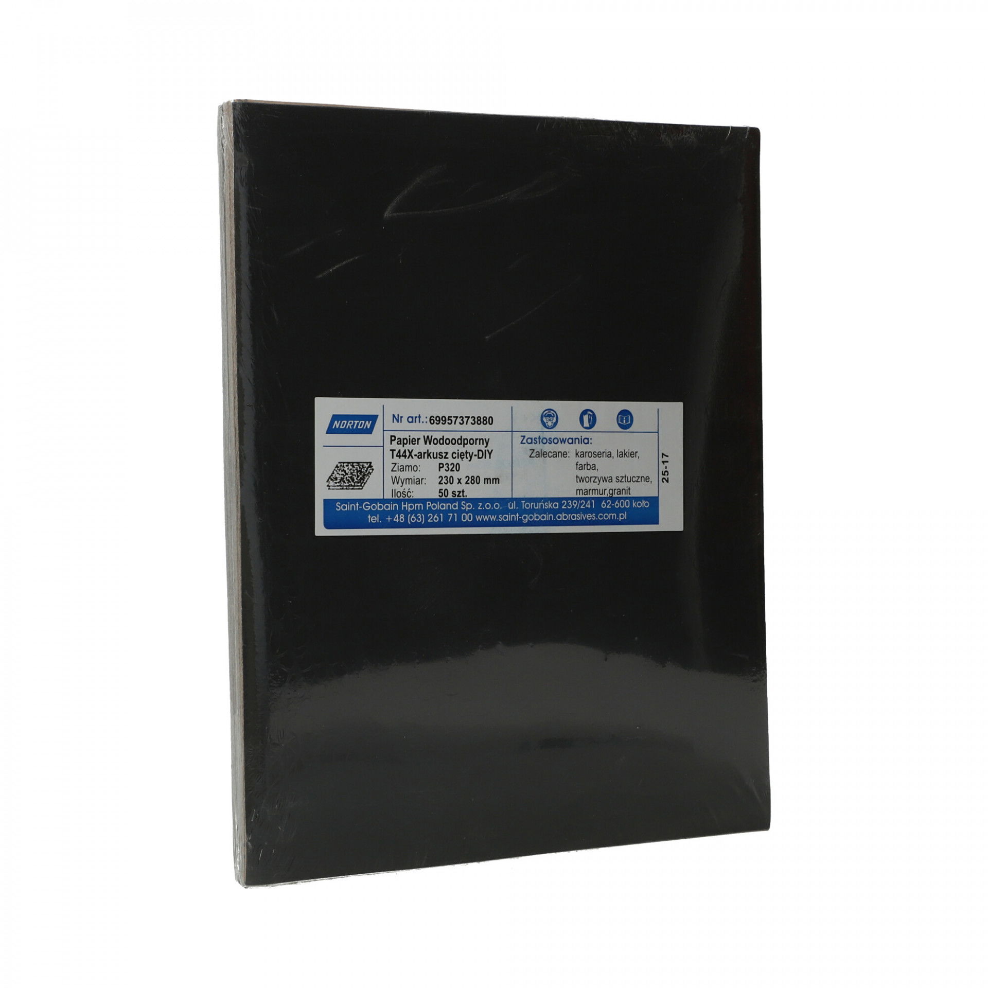 Norton T44X vízálló csiszolópapír 230x280mm P320, 50db/csomag termék fő termékképe