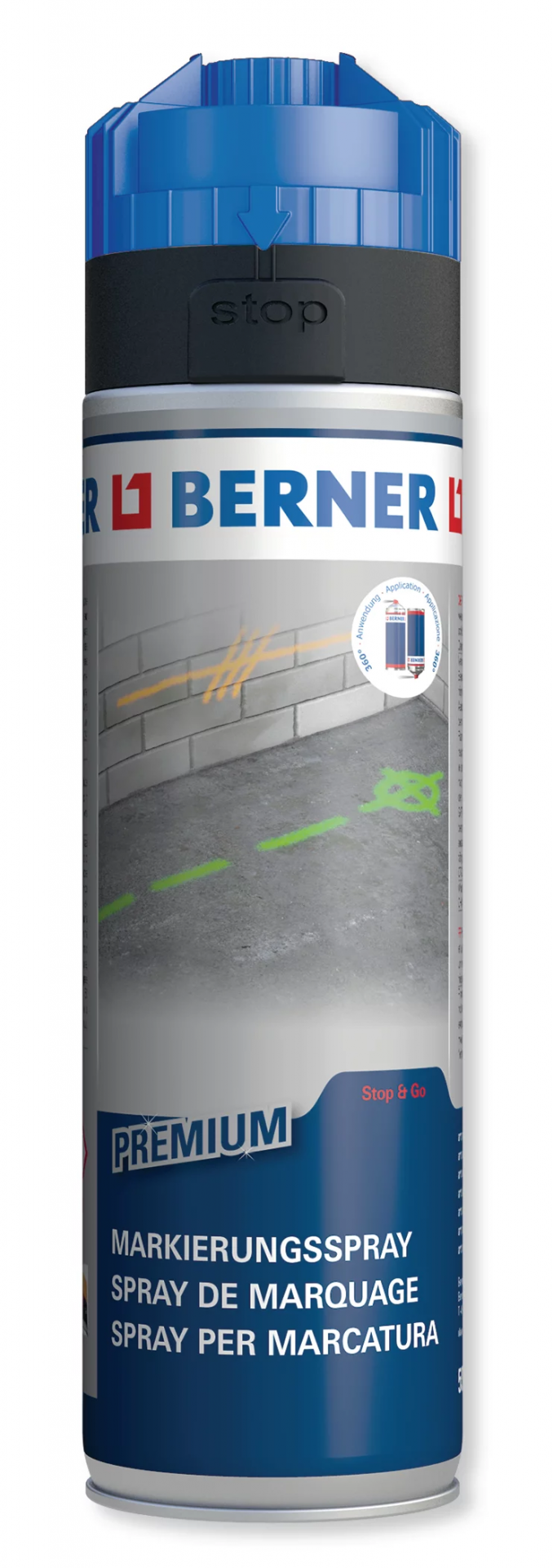 Berner jelölő spray KÉK 500ml termék fő termékképe