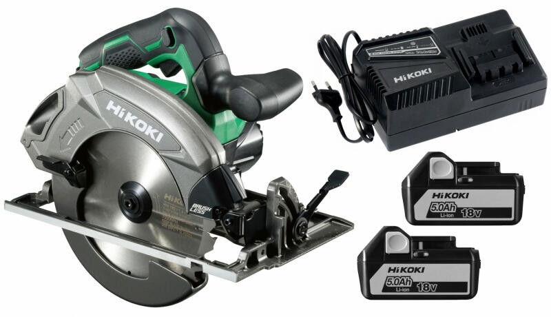 HIKOKI C1807DA-5AH akkus szénkefe nélküli körfűrész (2 x 5.0 Ah Li-ion akkuval) termék fő termékképe