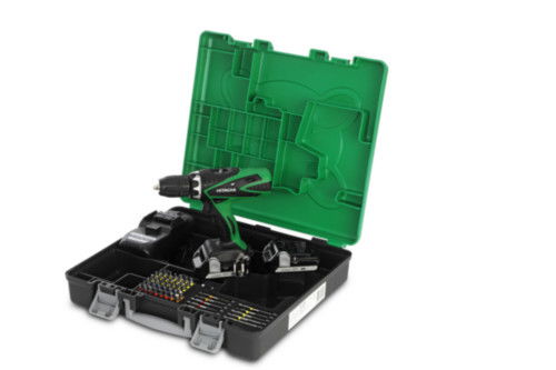 HIKOKI HITACHI DS18DSFL-TG AKKUS FÚRÓ -CSAVARBEHAJTÓ (2X1,5AH + 55 RÉSZES PROFI BIT) termék fő termékképe