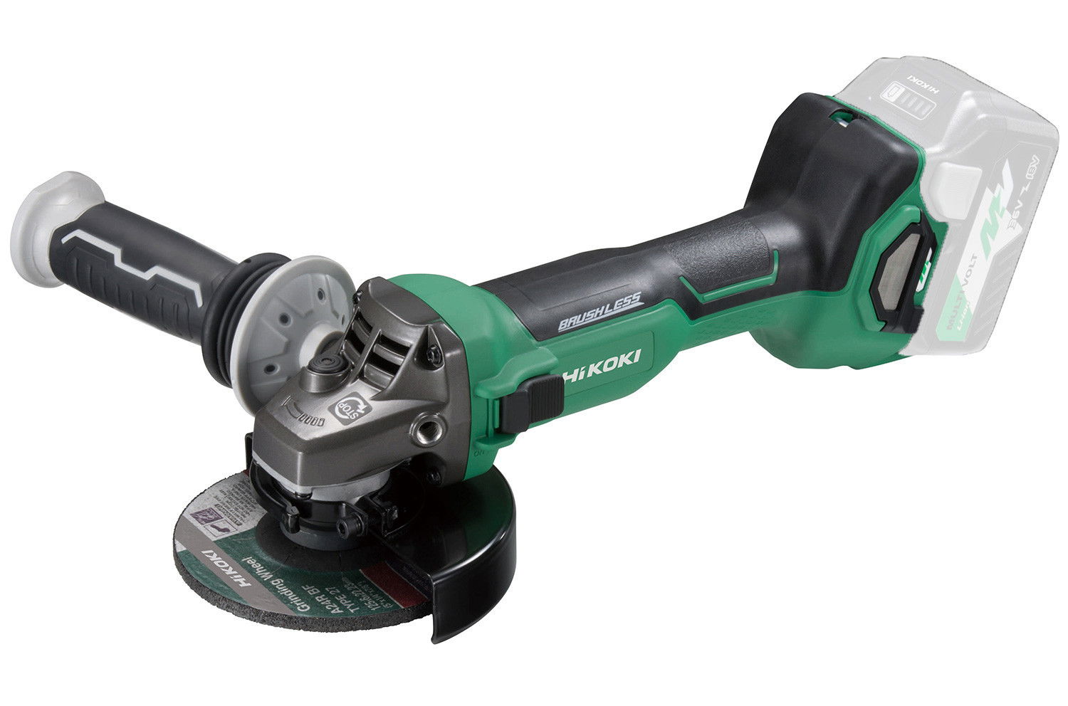 Hikoki G3613DA-BASIC-HITBOX MULTI VOLT akkus szénkefe nélküli sarokcsiszoló + HITBOX (akku és töltő nélkül) + AJÁNDÉK termék fő termékképe