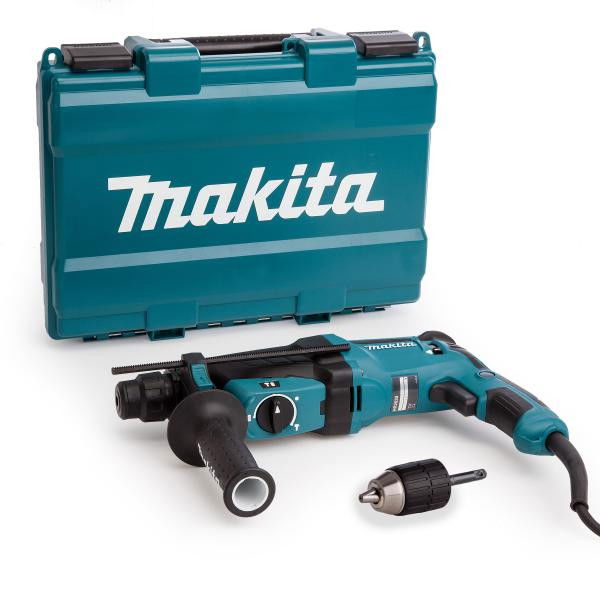 Makita HR2630X7 Fúró-vésőkalapács kofferben (800W/2,4J) + Gyorstokmány adapterrel termék fő termékképe