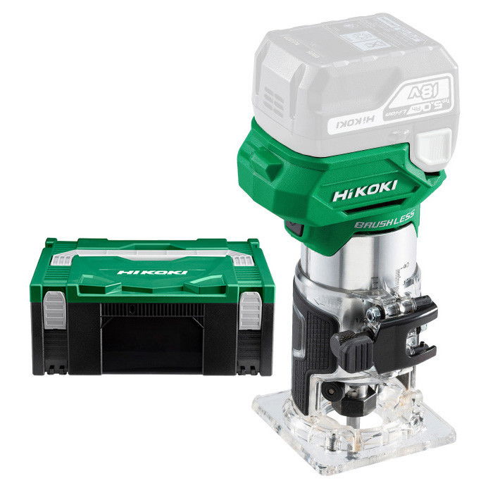HIKOKI M1808DA-BASIC-HSC akkus szénkefe nélküli élmaró + HITBOX (akku és töltő nélkül) termék fő termékképe