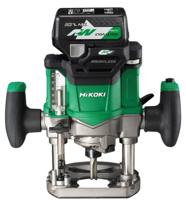 HIKOKI M3612DA MULTI VOLT akkus szénkefe nélküli felsőmaró (2 x BSL36A18 MULTI VOLT Li-ion akkuval) termék fő termékképe