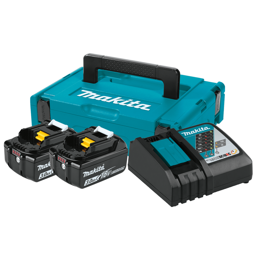 MAKITA Akkumulátor készlet 18V, LXT 18V, 3Ah (BL1830B x2 + DC18RC) termék fő termékképe