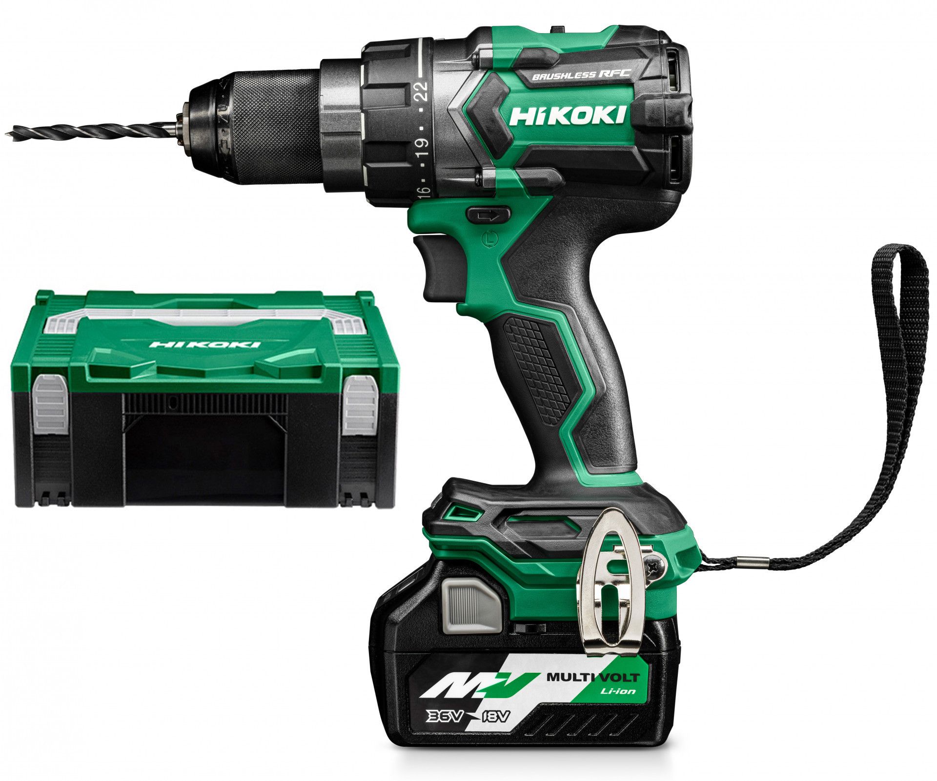 HIKOKI DS18DC-WRZ akkus szénkefe nélküli fúró-csavarozó + Hitbox (2 x BSL36A18 MULTI VOLT Li-ion akkuval) termék fő termékképe