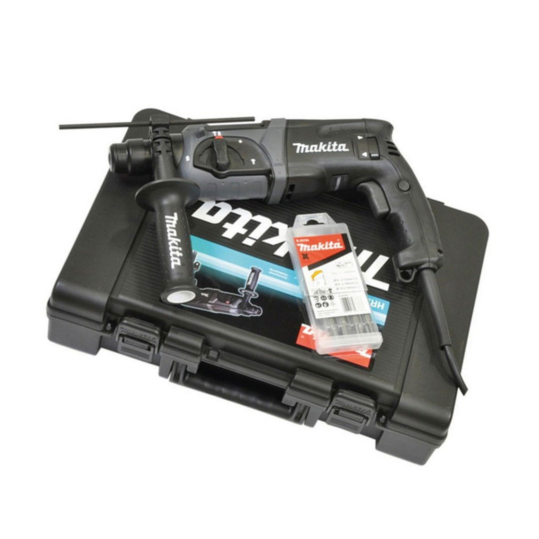 Makita HR2470BX40 SDS-plus fúró-vésőkalapács (kofferben) + fúrószár készlet termék fő termékképe