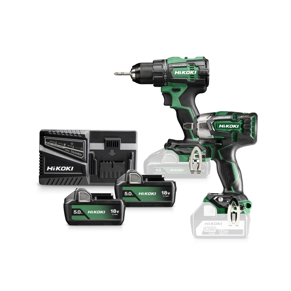 HIKOKI KC18DE-WEZ Akkus szett 18V (DS18DE, WR18DBDL2, 2 db 5Ah akku) termék fő termékképe