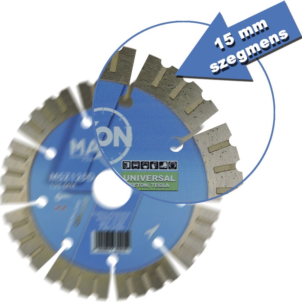 DIATECH Maxon szegmenses DELUX 125x22,2x15 mm gyémánt vágótárcsa termék fő termékképe