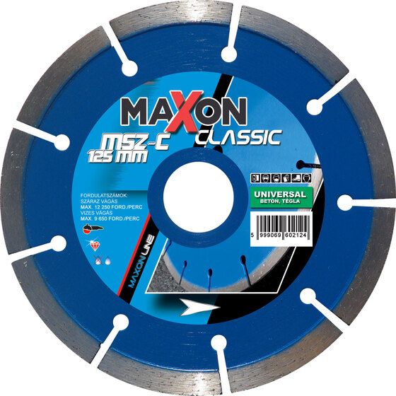 DIATECH Maxon szegmenses CLASSIC 125x22,2x7 mm gyémánt vágótárcsa termék fő termékképe