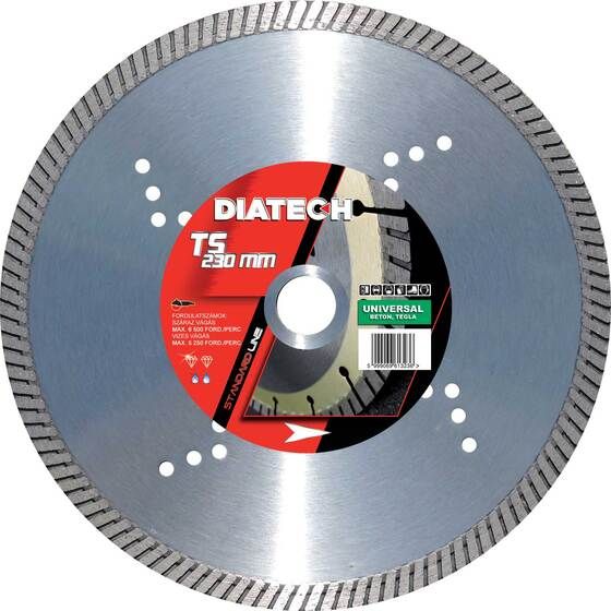 DIATECH TS turbó 150x22,2x10 mm standard gyémánt vágótárcsa, univerzális termék fő termékképe