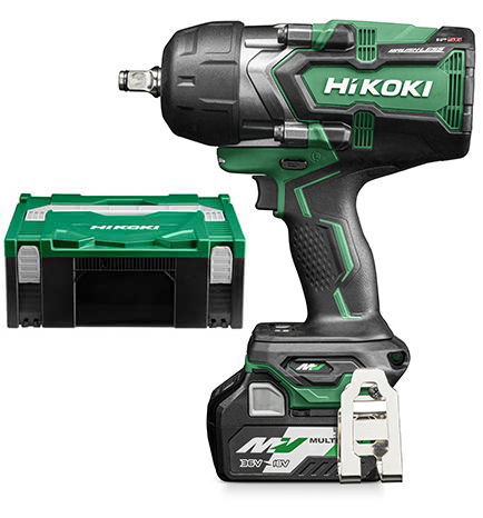 HIKOKI WR36DG-WRZ MULTI VOLT akkus szénkefe nélküli ütvecsavarozó (2 x BSL36A18 MULTI VOLT Li-ion akkuval, Hitbox kofferben) termék fő termékképe
