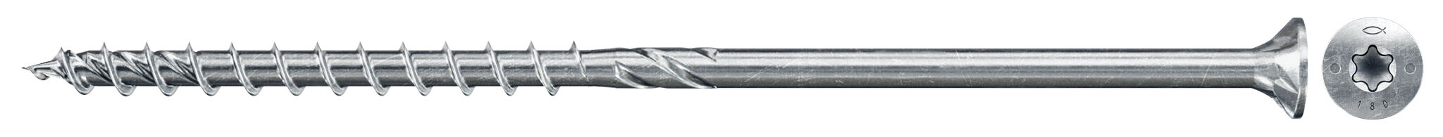 Fischer PowerFast FPF II CTP 10.0 x 240 BC 50 süllyesztett fejű, kékre horganyzott részmenetes szerkezetépítő csavar TX behajtással, 50 db/csomag termék fő termékképe