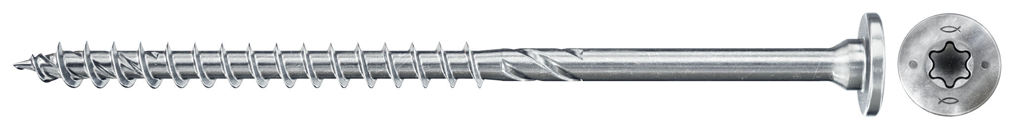 Fischer PowerFast FPF II ST25P 5.0 x 50 BC 200 lépcsősen süllyesztett fejű, kékre horganyzott részmenetes forgácslapcsavar TX behajtással, 200 db/csomag termék fő termékképe